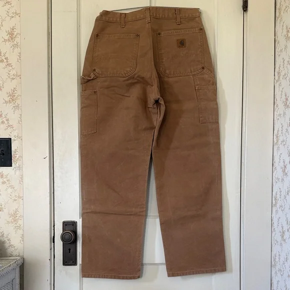 Carhartt Men's Dungaree Fit Brown Work Cargo Pants - Picture 2 of 8